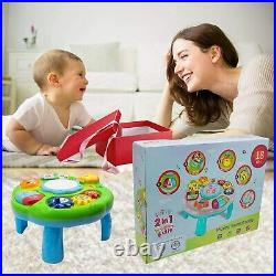 Baby Toys Musical Learning Table 12x12x7inch Music Activity Center Table Toys