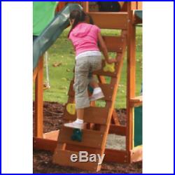 Backyard Playsets For Girls Boys Kids No Maintenance Swingset Wooden Wood Large