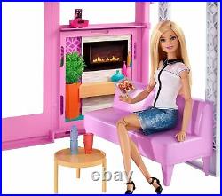 Barbie 3-Story House with Pop-Up Umbrella Townhouse Toy Gifts Kids Girls New
