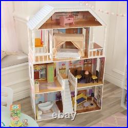 Barbie Size Dollhouse Furniture Girls Playhouse Dream Play Wooden Doll House NEW