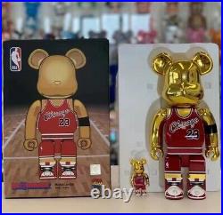 Bearbrick400%+100%Michael Jordan #23/#9 Chicago Art decoration Toy Action Figure