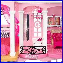 Big Doll House Barbie Dream House Toy For Girl With 70 Furniture Accessory Gift