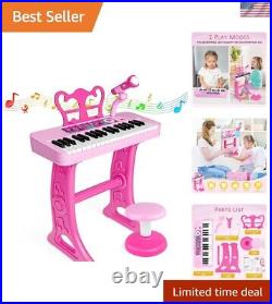 Birthday Gift for 3 4 5 6 7 Year Old Girls Piano Toy with Stood for Girls 3-5