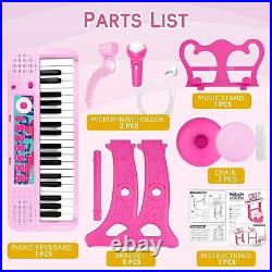 Birthday Gift for 3 4 5 6 7 Year Old Girls Piano Toy with Stood for Girls 3-5