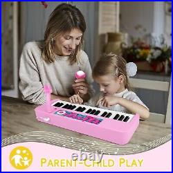 Birthday Gift for 3 4 5 6 7 Year Old Girls Piano Toy with Stood for Girls 3-5