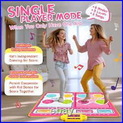 Birthday Gift for Girls Boys 3-12 Year Old, 2 Player Double Kids Dance Mat Toy