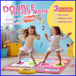 Birthday Gift for Girls Boys 3-12 Year Old, 2 Player Double Kids Dance Mat Toy