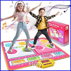 Birthday Gift for Girls Boys 3-12 Year Old, 2 Player Double Kids Dance Mat Toy