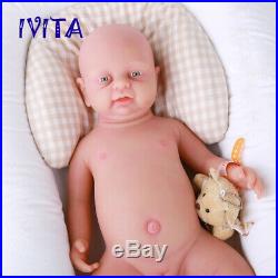 Birthday Gifts 18'' Full Body Silicone Reborn Baby Doll Girls Playmate Toys