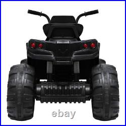 Black 24V Kids Ride-On Electric ATV Off-Road Quad Car Toy with2 Speeds+LED Lights