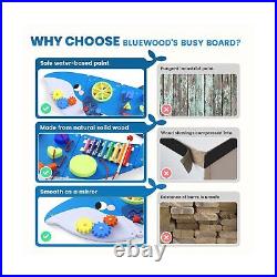 BlueWood Whale Activity Wall Busy Board Panels, Toddler Learning Activity Cen