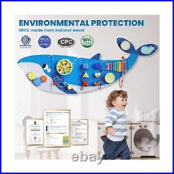 BlueWood Whale Activity Wall Busy Board Panels, Toddler Learning Activity Cen