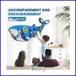 BlueWood Whale Activity Wall Busy Board Panels, Toddler Learning Activity Cen