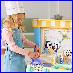 Bluey's Cook & Clean Kitchen Playset with 20 Play Pieces & Over 20 Music & Light