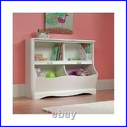 Bookcase Toy Storage Bin Kids Bedroom Nursery Furniture Shelf Box Footboard Girl