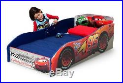 Boy Toddler Bed Wooden Disney Cars Lightning Mcqueen Kid Race Bedroom Furniture