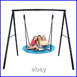 Boys Girls Kids Gifts Metal Swing Set Playground Outdoor Backyard Fun Heavy Duty
