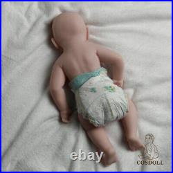 COSDOLL 17.5 Sleeping Baby Girl Lifelike Full Silicone Reborn Doll Infant Toy