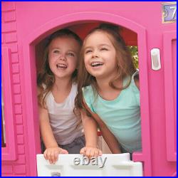 Cape Cottage Pink House Pretend Playhouse for Girls Boys Kids 2-8 Years Old