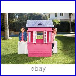 Cape Cottage Pink House Pretend Playhouse for Girls Boys Kids 2-8 Years Old