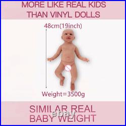 Children Birthday Gifts Toy 19 3600g Realistic Silicone Rebirth Baby Girl Doll