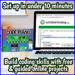 Code Piano STEM Coding Toy for Kids 8-12+ and Teens. Learn Real C++ Coding Sk