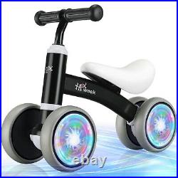 Colorful Lighting Baby Balance Bike Toys for 1 Year Old Boys, 10-24 Month Todd