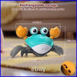 Crawling Crab Baby Toy Infant, 6-12 12-18 36 Months Babies Toy Gifts, Light-Up W
