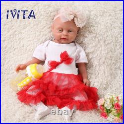 Cute 18 Full Body Silicone Filled Lifelike Reborn Baby Doll Baby Toy Girl Gift