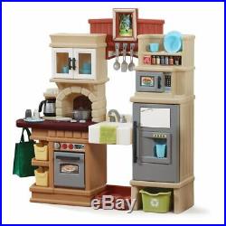 DELUXE Kitchen Playset For Girls Pretend Play Refrigerator Toy Cooking Set Kids