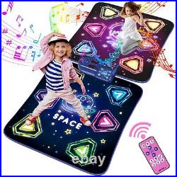 Dance Mat Toys for 3-12 Year Old Girls Boy, 2 Players Dance Mat with Light-up