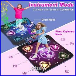 Dance Mat Toys for 3-12 Year Old Girls Boy, 2 Players Dance Mat with Light-up