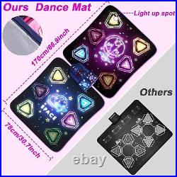 Dance Mat Toys for 3-12 Year Old Girls Boy, 2 Players Dance Mat with Light-up