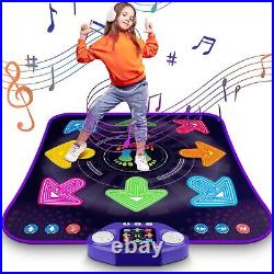 Dance Mat Toys for 3-12 Year Old Girls & Boys, Dance Mats with Light Up 8-But