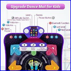 Dance Mat Toys for 3-12 Year Old Girls & Boys, Dance Mats with Light Up 8-But