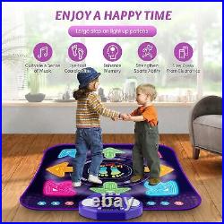 Dance Mat Toys for 3-12 Year Old Girls & Boys, Dance Mats with Light Up 8-But