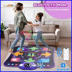 Dance Mat Toys for 3-12 Year Old Kids, Light up 8 Buttons Dance Mats with Blueto