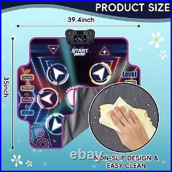 Dance Mat for Kids 4-8 Ages, 6 Light-up Buttons Bluetooth Dance Mat Girls Toy