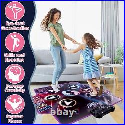 Dance Mat for Kids 4-8 Ages, 6 Light-up Buttons Bluetooth Dance Mat Girls Toy