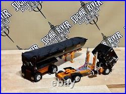 Dcp 1/64 Peterbilt 352 Cab over and Mac half round end dump Semi Truck Farm Toy