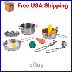 Deluxe Cookware Set 11 Pcs Kids Play Toys Accessories For Kitchen Girls gift