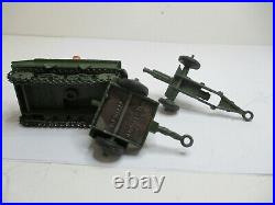 Dinky Toys #162A LIGHT DRAGON, 162B TRAILER, 162C18-POUND FIELD GUN. With4SOLDIERS