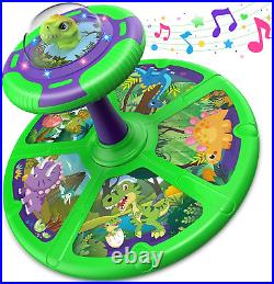 Dinosaur Sit and Spin Toys for Toddlers Boys 1 2 3 Years Old, Birthday Gift for