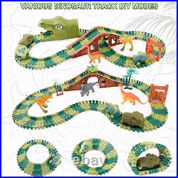 Dinosaur Track Toys Best Birthday Gifts for 3 4 5 6 7 Year Old Boys Girls, Din