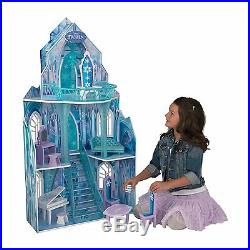 Disney Frozen Movie Wooden Ice Castle for Barbie-Style Dolls Large Dollhouse Toy