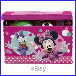 Disney Minnie Mouse 5-Piece Toddler Bed Set Kids Bedroom Toy Box for Girls NEW