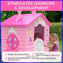 Disney Princes Cottage Playhouse Patio Outdoor Indoor Play House Plastic Girl