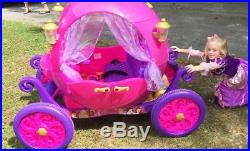 Disney Princess Carriage Ride-On Battery Car Toy Pink with Sounds for Girls 24V