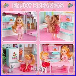 Dollhouse Dream House Toys for 3 4 5 6 7year Old Girls Building Toys Figure