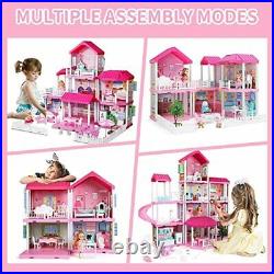 Dollhouse Dream House Toys for 3 4 5 6 7year Old Girls Building Toys Figure